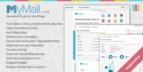 دانلود افزونه ارسال خبرنامه MyMail برای وردپرس