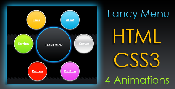 دانلود سورس منوی متحرک به صورت HTML + CSS3