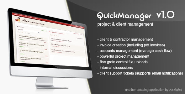 دانلود اسکریپت مدیریت کاربران و پروژه quickmanager