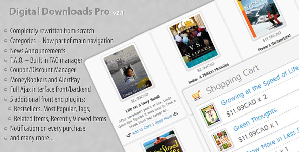 دانلود اسکریپت فروشگاه محصولات دانلودی Digital Downloads Pro