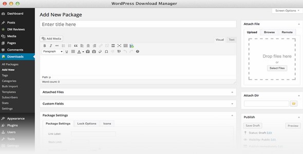 افزونه Download Manager برای وردپرس