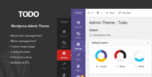 افزونه تغییر ظاهر مدیریت وردپرس Todo نسخه 1.0.1
