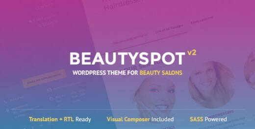 قالب وردپرس برای سالن زیبایی BeautySpot