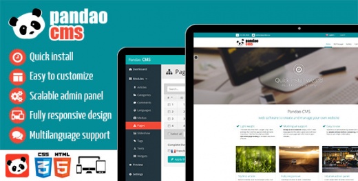 اسکریپت مدیریت محتوا Pandao CMS Pro نسخه 2