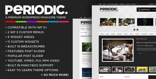 دانلود قالب زیبای مجله برای وردپرس با نام Periodic