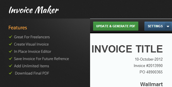 دانلود اسکریپت مدیریت و ایجاد فاکتور Visual Invoice Maker